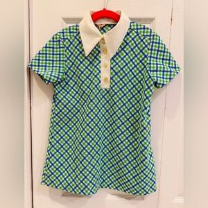 VTG 60s 70s Double Knit Shift Dress